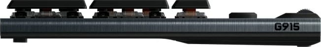 Tastierë mekanike Logitech G915 LIGHTSPEED, wireless, RGB, full-size, alumini