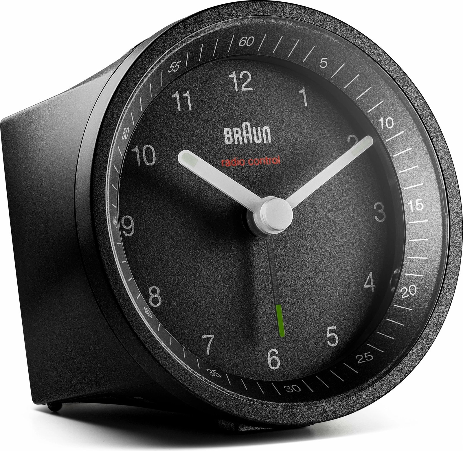 Alarm Braun BC07, quartz, analog, zi, backlight verdhë