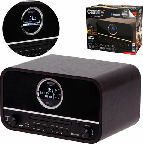 Radio retro, Adler, CR 1182, DAB+ FM CD Bluetooth USB AUX 2x15W stereo, kafe