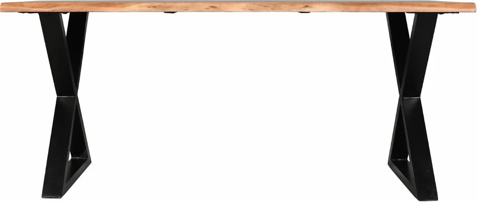 Tavolinë MINGLE, ngjyrë arre, këmbë të zeza, 180x80x76cm