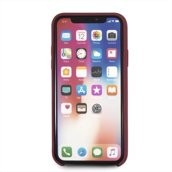 Mbështjellës Mercedes Silicone Line për iPhone X/XS, Kuq