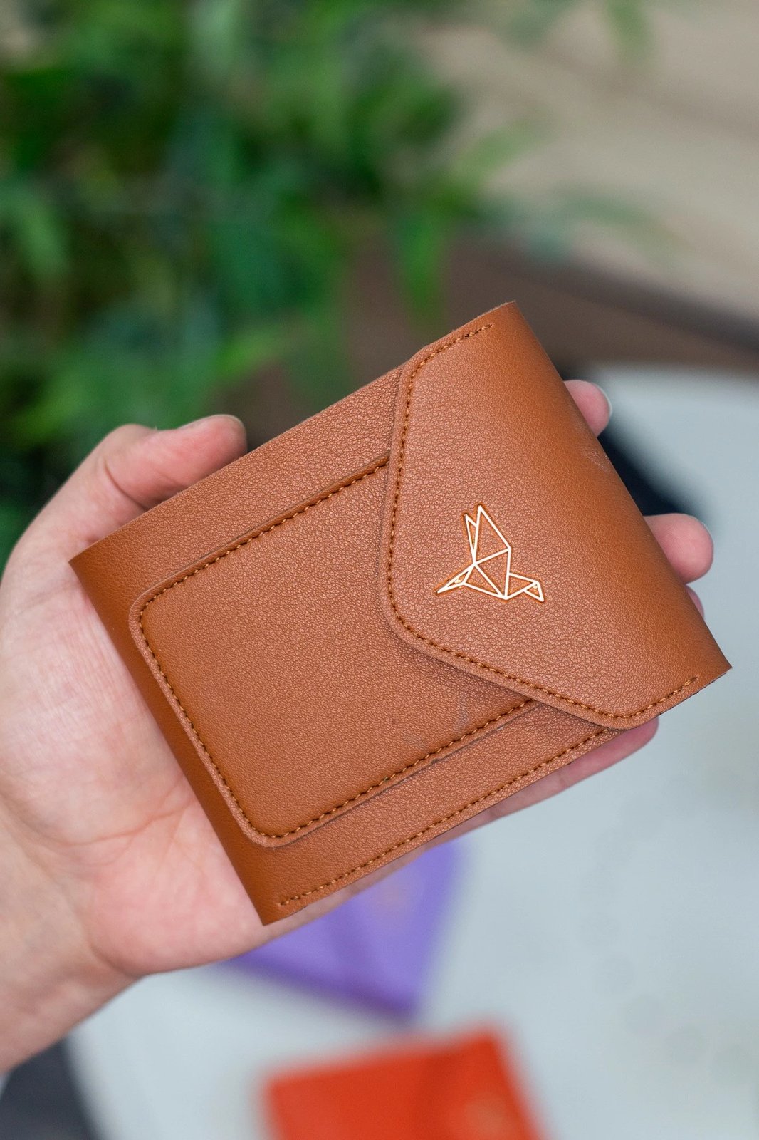 Portofol për gra Zoozie Bags, Peru, ngjyrë kafe e hapur