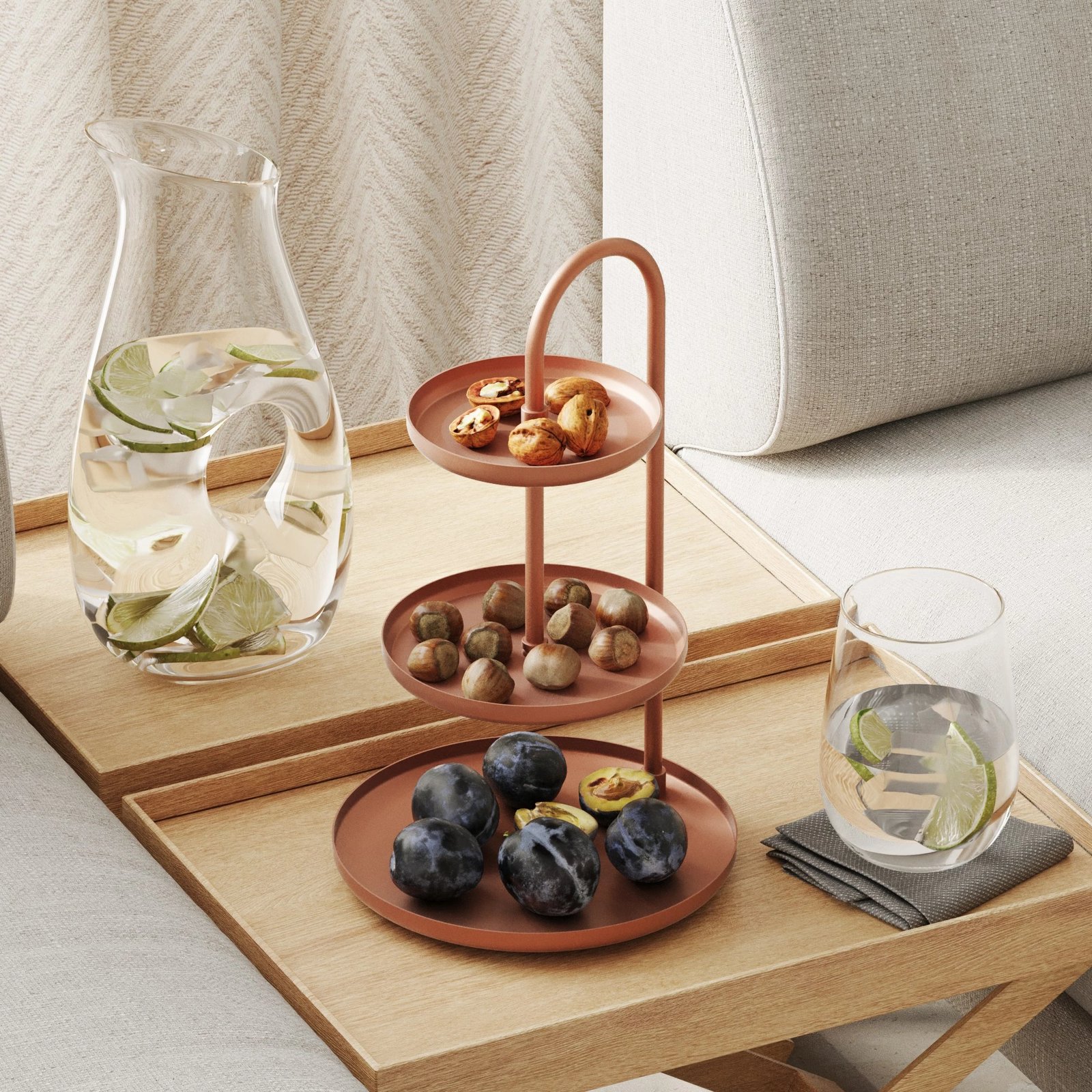 Aksesor dekorativ metalik, bakër, Evila Originals, Kalkı-A, 20x32cm