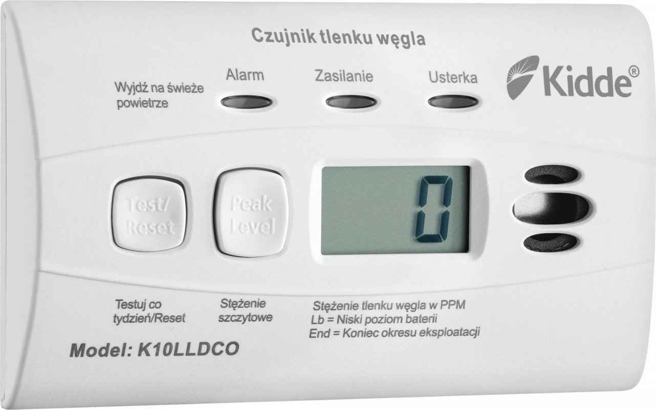 Detektor monoksidi Kidde K10LLDCO me ekran, i bardhë