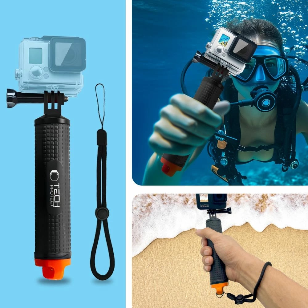 Dorezë lundruese Tech-Protect GA100 për GoPro/DJI, e zezë