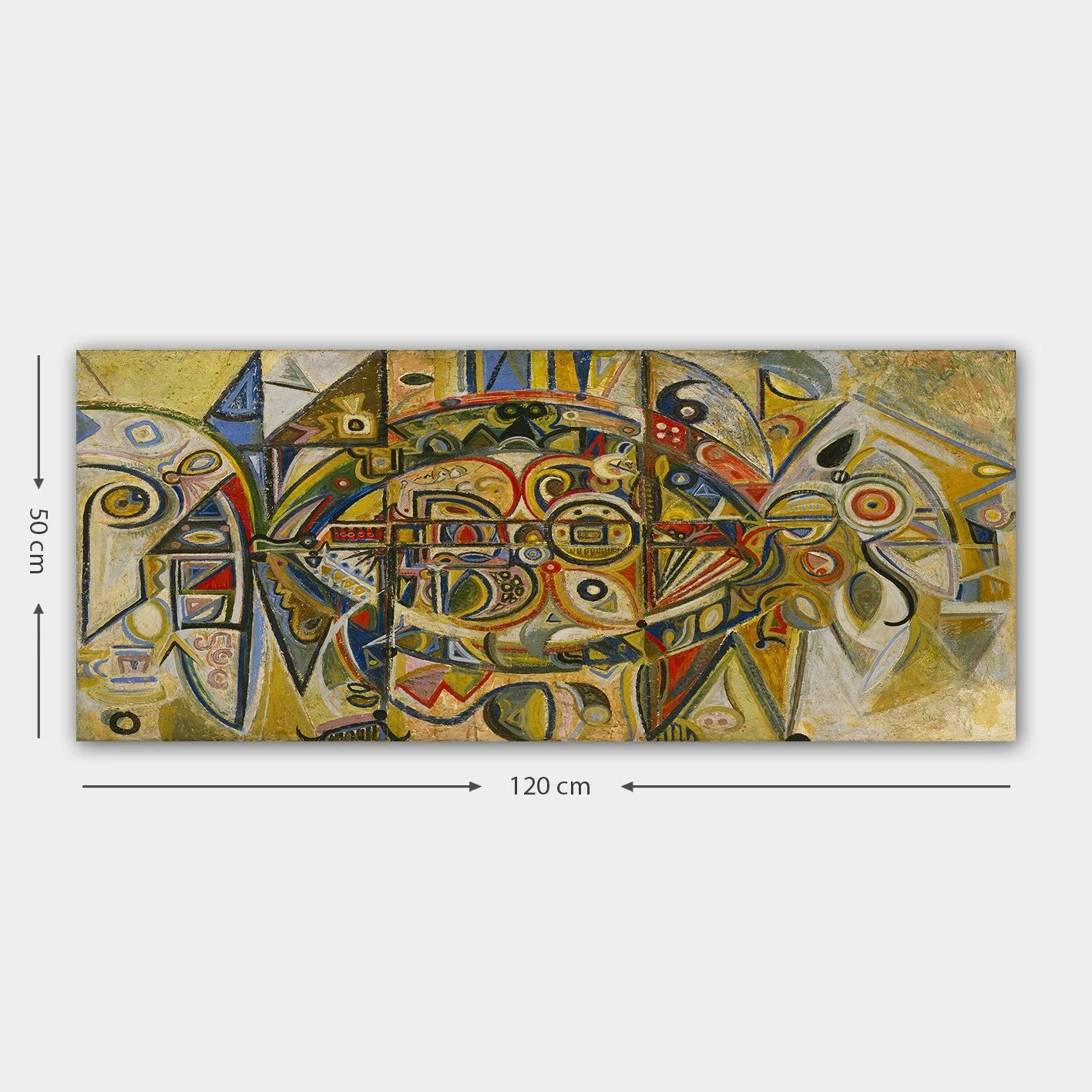 Pikturë dekorative në kanavacë, shumëngjyrëshe, Desert, YTYMDRN145_50120, 50x120cm
