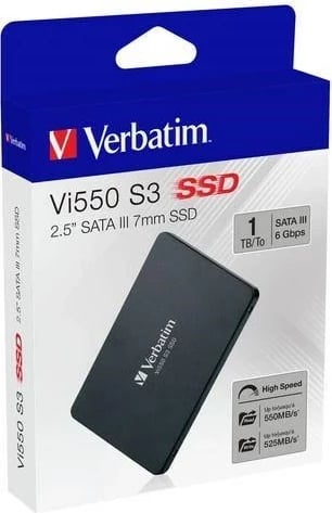 SSD Verbatim Vi550 S3, 1TB, 2.5" SATA III