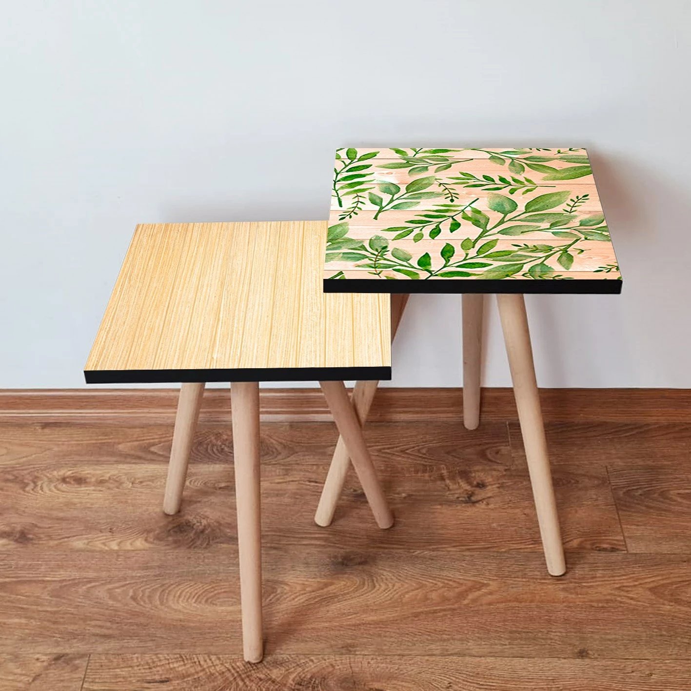 Set tavolina të ndërlidhura Skye Decor, 2 copë, krem