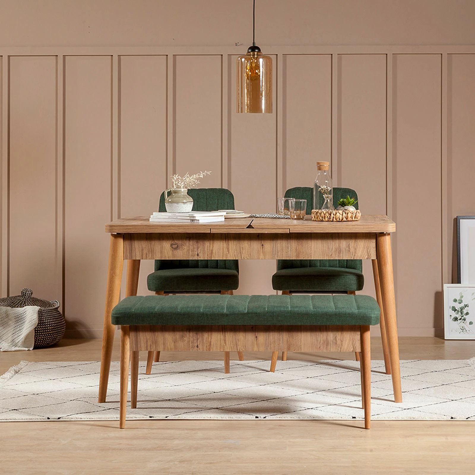 Bankë dekorative Skye, ngjyrë pishë Atlantic, jeshile