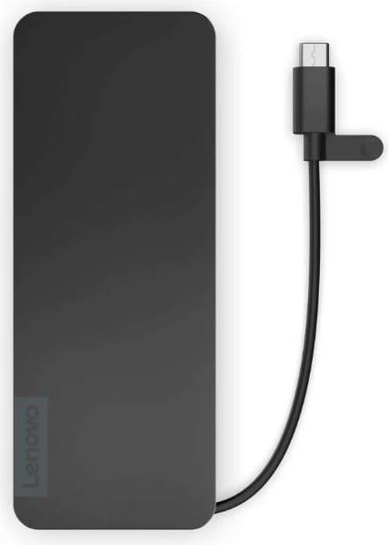 Kasë Lenovo USB-C Slim Travel Docking Station 4X11N40212, e zezë