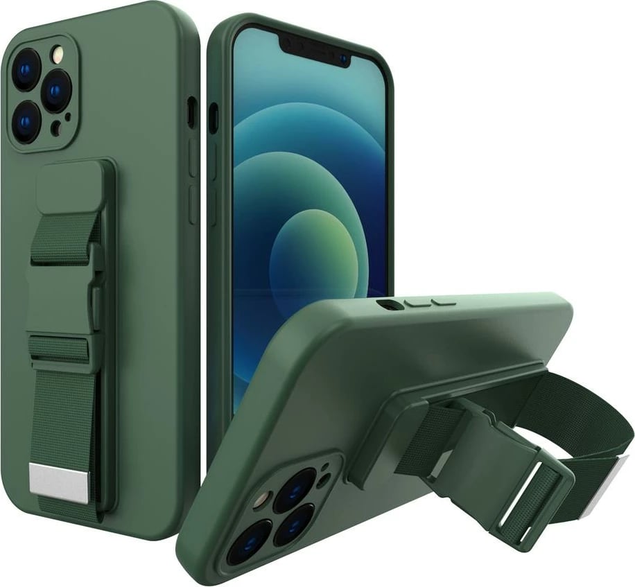 Mbështjellës me litar për celular Hurtel për Xiaomi Redmi Note 10/10S, i gjelbër