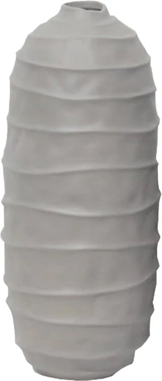 Vazo dekorative qeramike, ngjyrë gri, 14x14x33cm