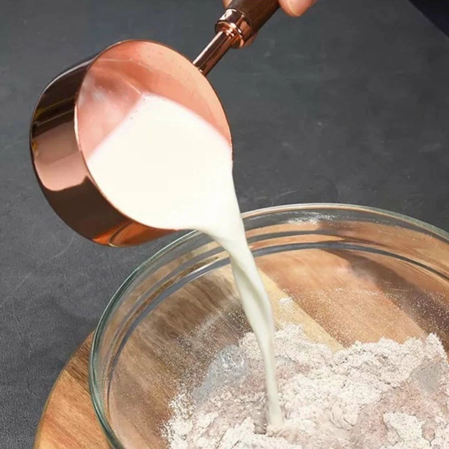 Set lugësh matëse (4 copë), ngjyrë bakri, Hermia Concept