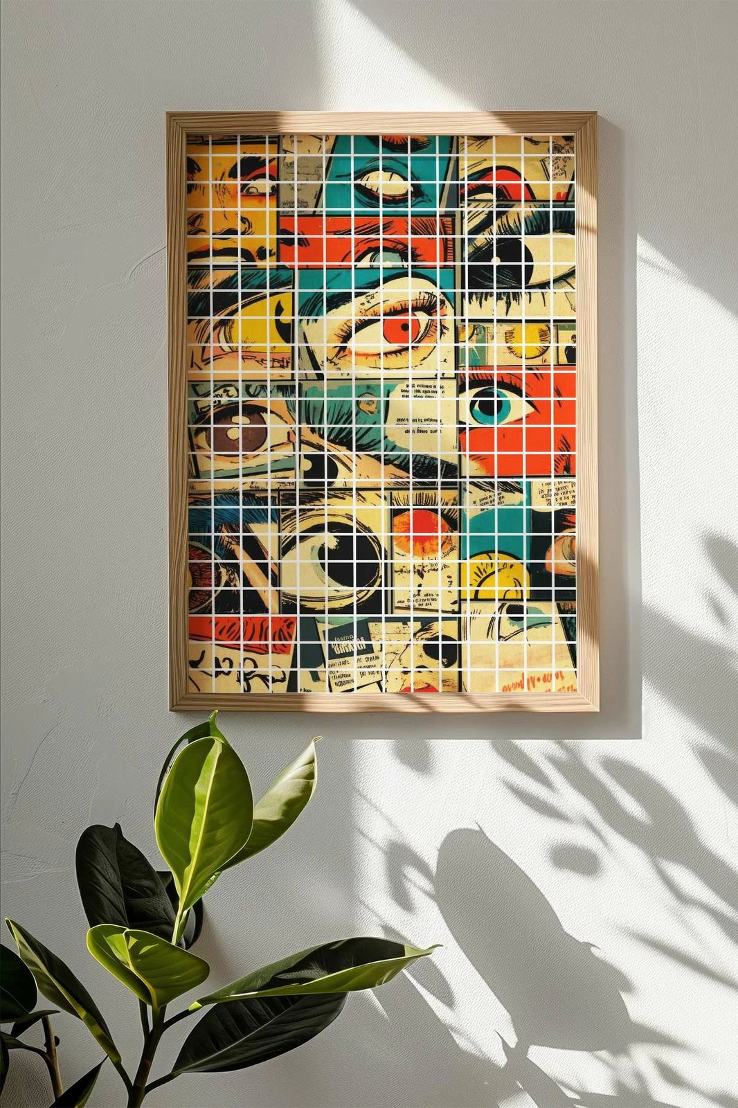 Pikturë dekorative me kornizë, Popkare5, shumëngjyrëshe, Wallity, 33x48cm