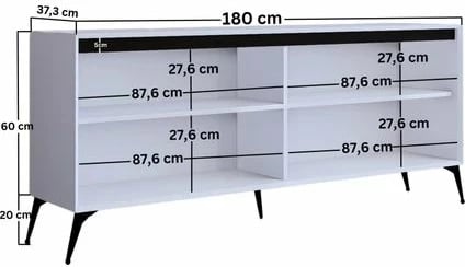 Konsolë Skye Decor, Helen 1600-60, e bardhë