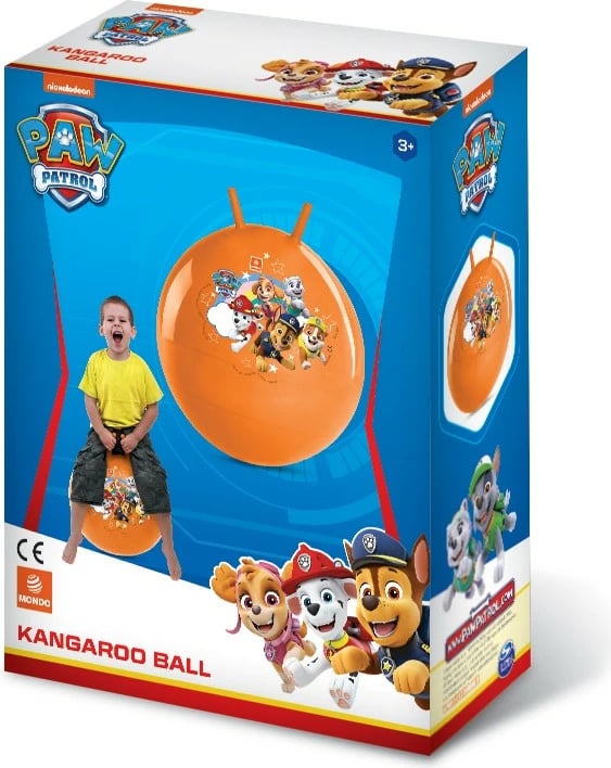 Top kërcyes Mondo Paw Patrol, gomë, portokalli