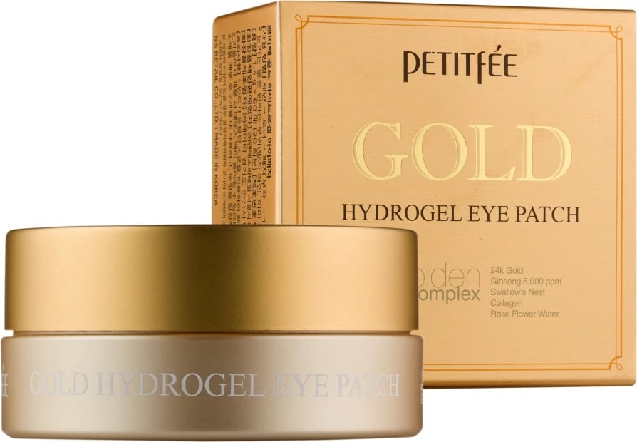 Patches për sy Petitfee Gold Hydrogel Eye Patch për femra, 60 copë