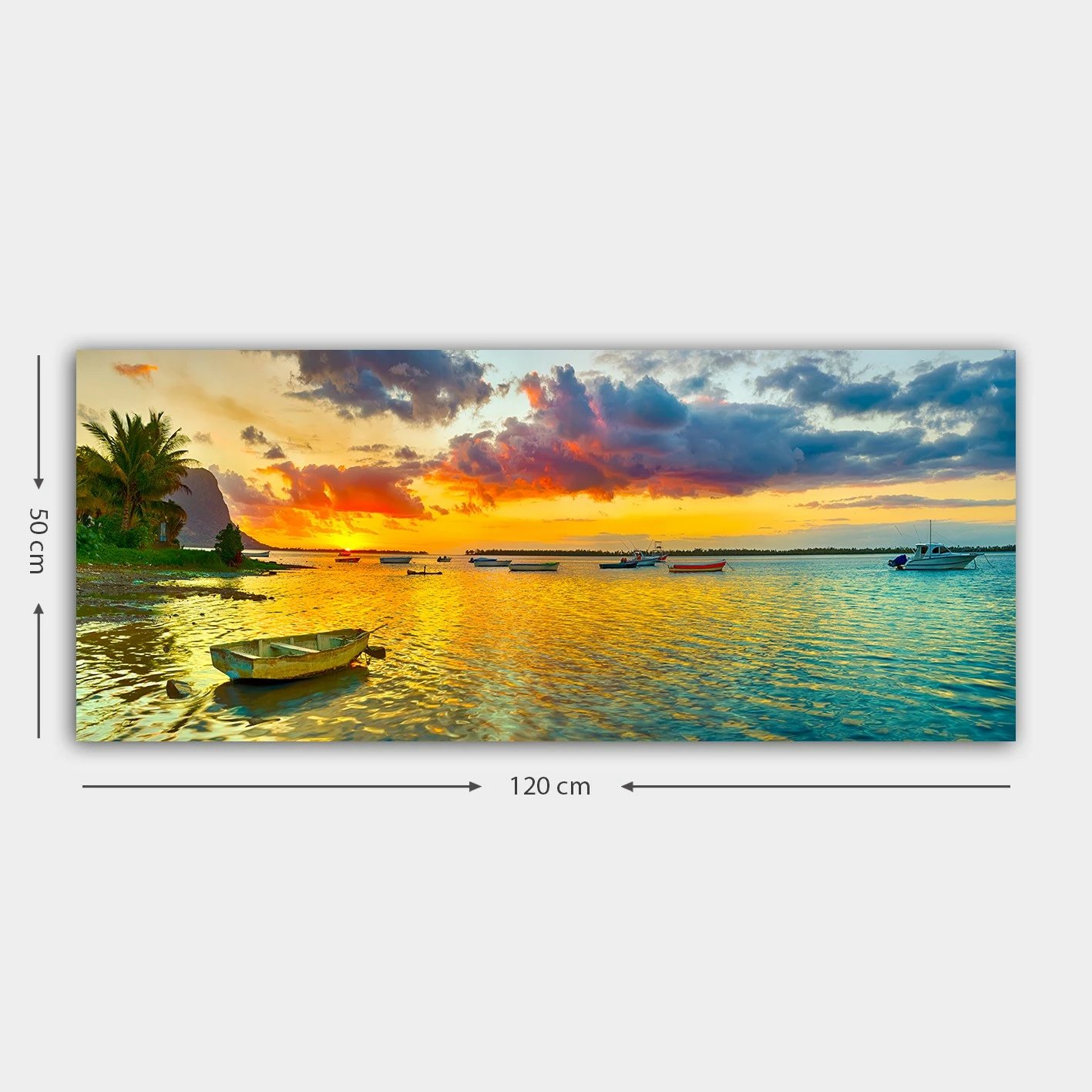 Pikturë dekorative në kanavacë, shumëngjyrëshe, Wallity, YTY745431814_50120, 50x120cm