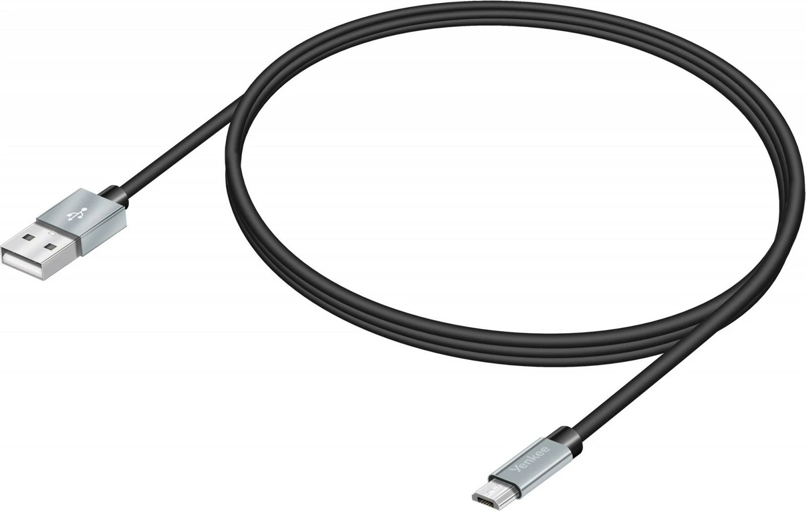 Kabllo USB YENKEE YCU 222BSR, 2m, Micro USB, e zezë