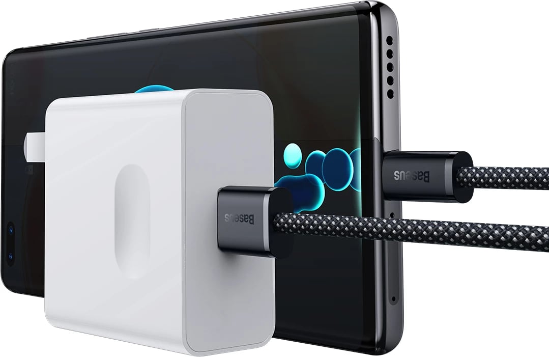 Kabllo USB Baseus Dynamic Series, 1m, USB-A në USB-C, 100W, Gri