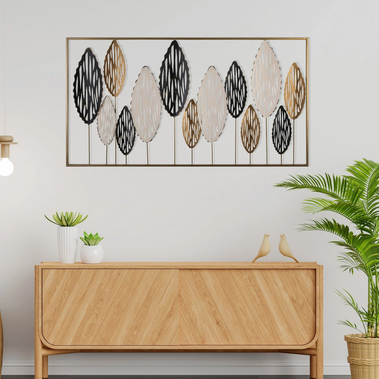 Aksesor dekorativ metalik për mur Wallity, Best - 2, shumëngjyrësh