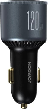 Karikues veture Joyroom JR-CCN07, 120W, 2x USB-C, 1x USB-A, me kabllo USB-C/USB-C 100W, Gri e errët