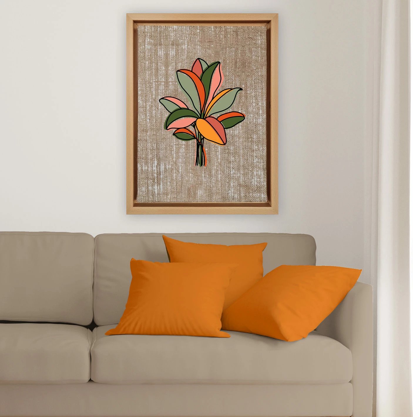 Pikturë dekorative në kanavacë, shumëngjyrëshe, Wallity, LNJ119377806773 - 4666, 46x66cm