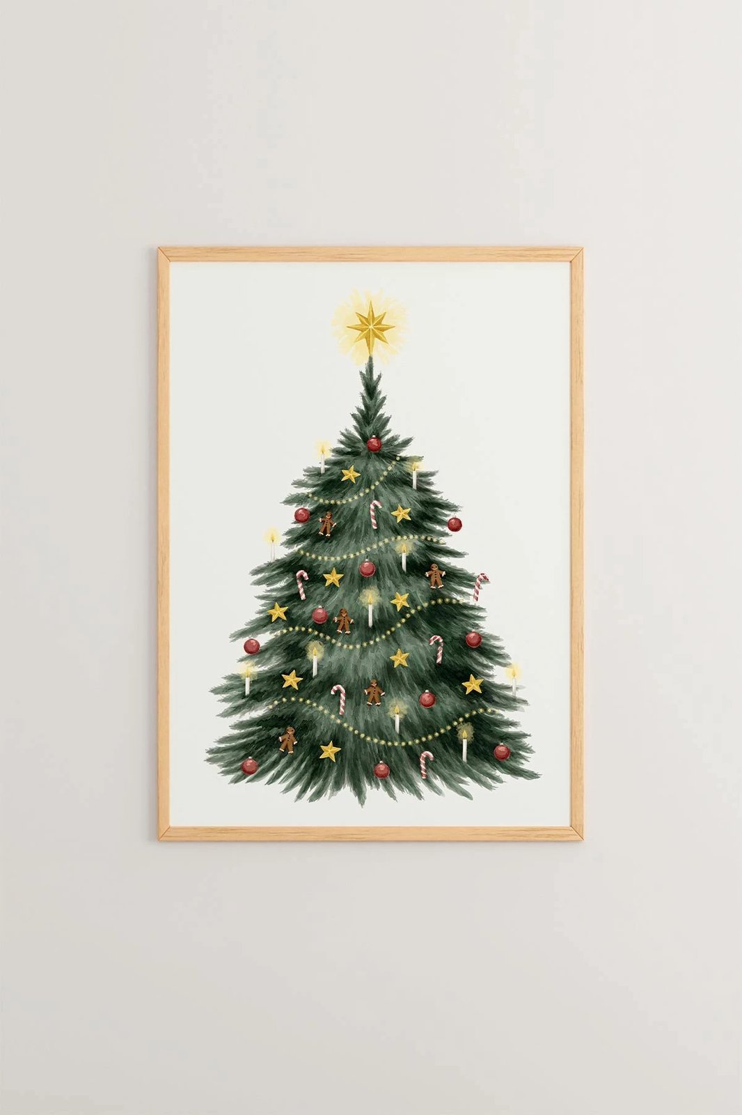 Pikturë dekorative me kornizë, shumëngjyrëshe, Wallity, Nwyearsngmdl83, 33x48cm