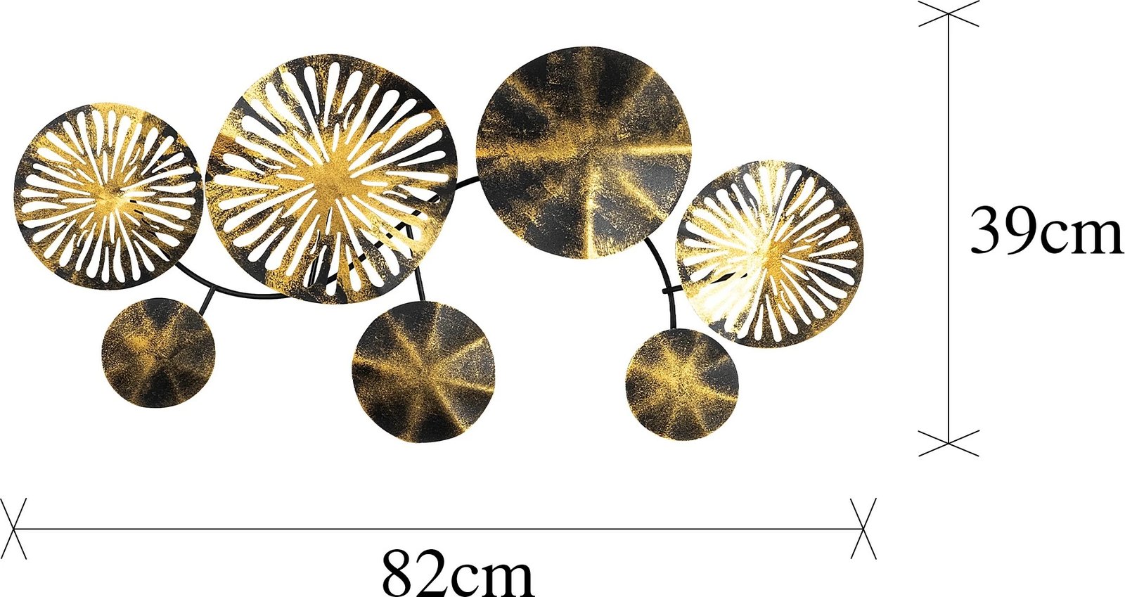 Aksesor dekorativ metalik për mur Wallity, Eysan