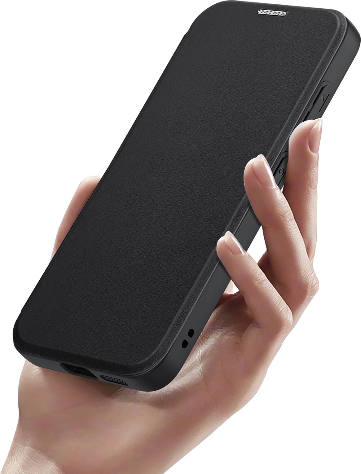 Mbështjellës Dux Ducis Skin X Pro për Samsung Galaxy S24+, me unazë magnetike, i zi