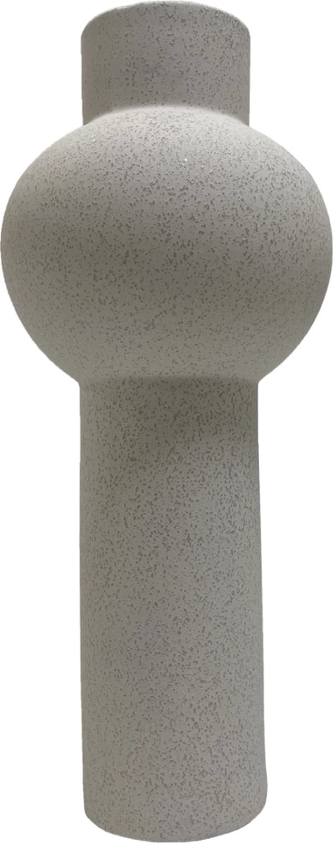 Dekor tavoline prej qeramike, skepter, FH4604.01, ngjyrë e bardhë e zbehtë me kristalizim, Φ17.5x40Hcm Dekor tavoline prej qeramike, skepter, FH4604.01, ngjyrë e bardhë e zbehtë me kristalizim, Φ17.5x40Hcm