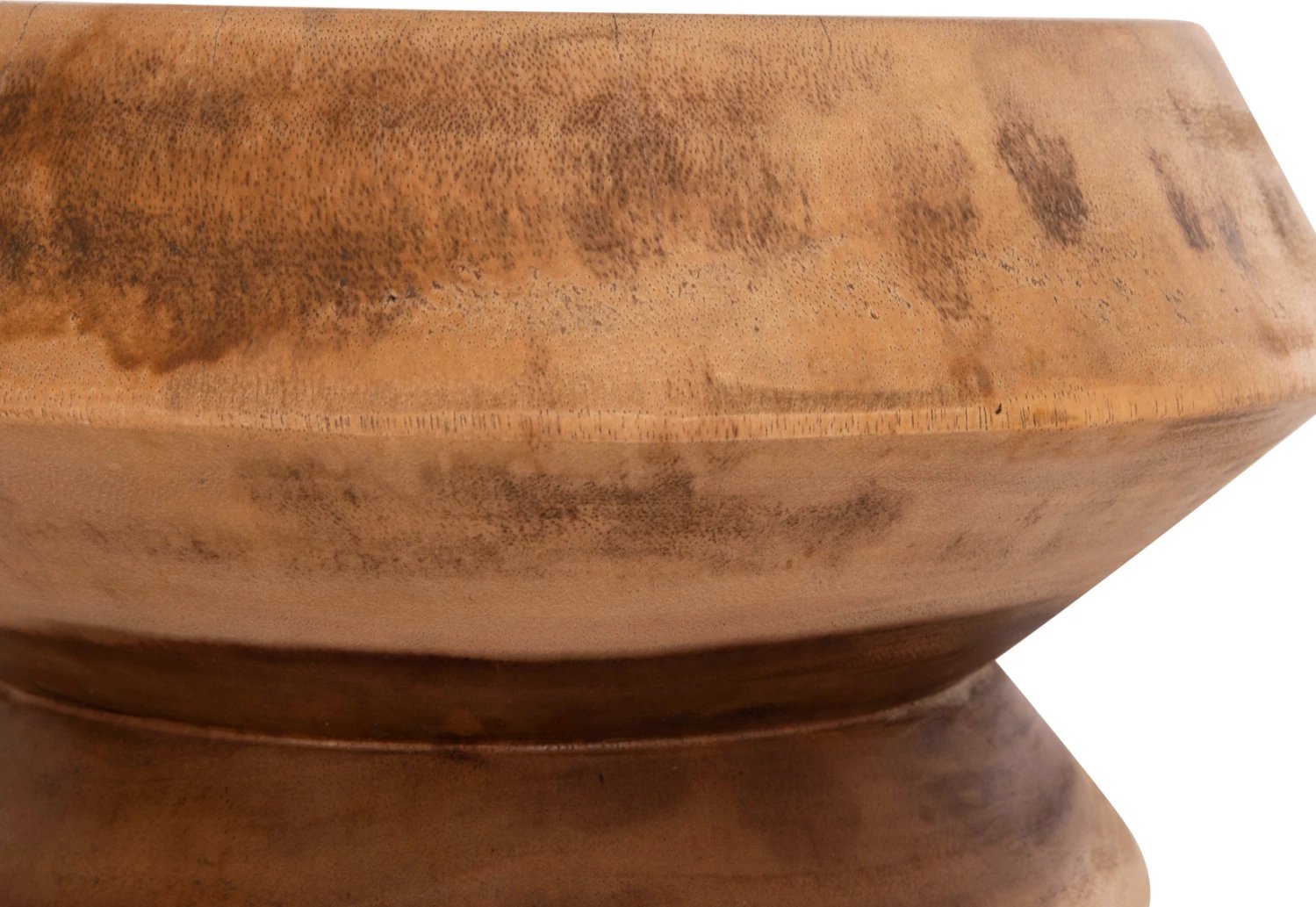Stool i rrumbullakët Bellows, dru suar natyral, FH18235.11, 35x45cm