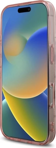 Mbështjellës Guess IML Peony On 4G Background MagSafe për iPhone 16 Pro Max, Rozë
