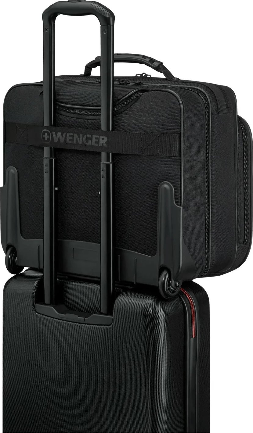 Çantë laptopi Wenger Legacy Black Series 15.6 inç me rrota, e zezë