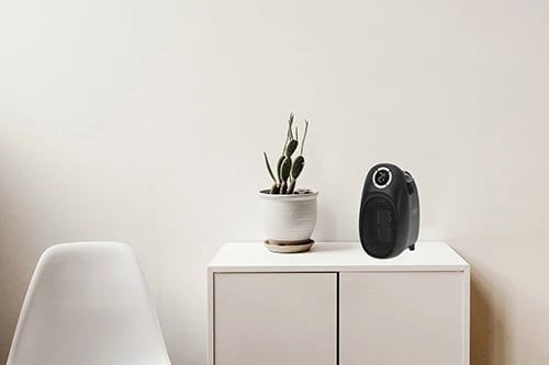 Ngrohës portativ, Adler, AD 7726 Thermofan Easy Heater, 1500W, timer 1-12h, kontroll temperature 15-35°C, element qeramik, i zi