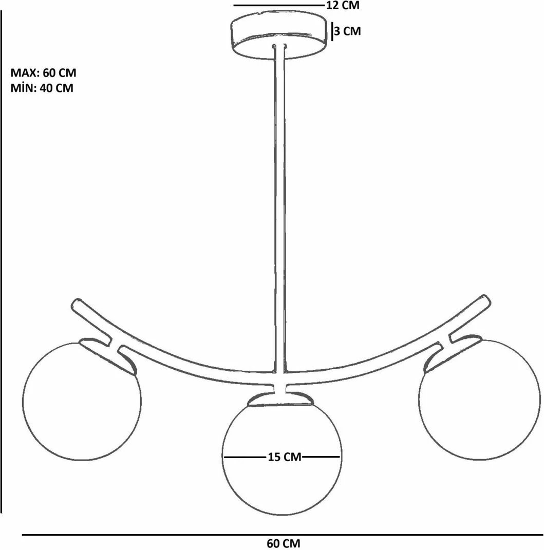 Llambë tavani Opviq, metal dhe xham, gri e zezë, 9010-8