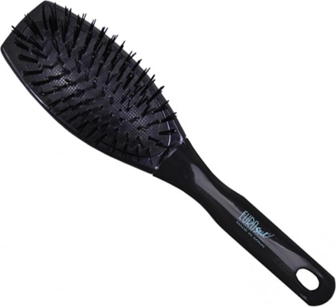 Furçë flokësh profesionale Eurostil Nylon Cepillo Neumatico Pequeño unisex e zezë 1 copë