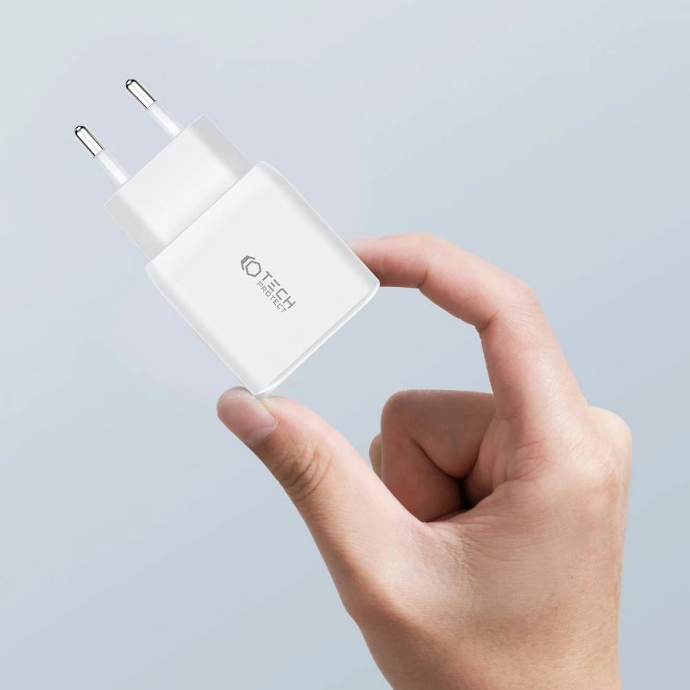 Karikues rrjeti Tech-Protect C35W, 2x USB-C PD 35W, zi