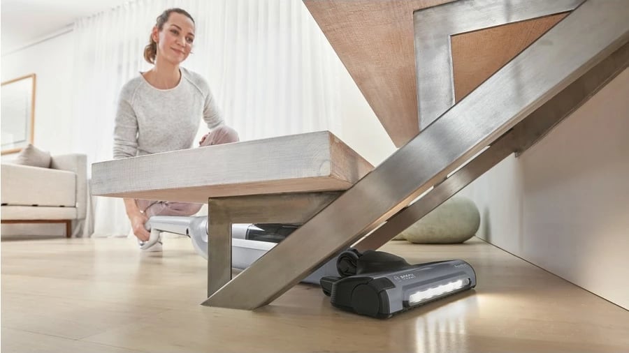 Fshesë me korrent 2-në-1 Bosch Serie 4 BBH3K2801, Pa qese, Argjendtë