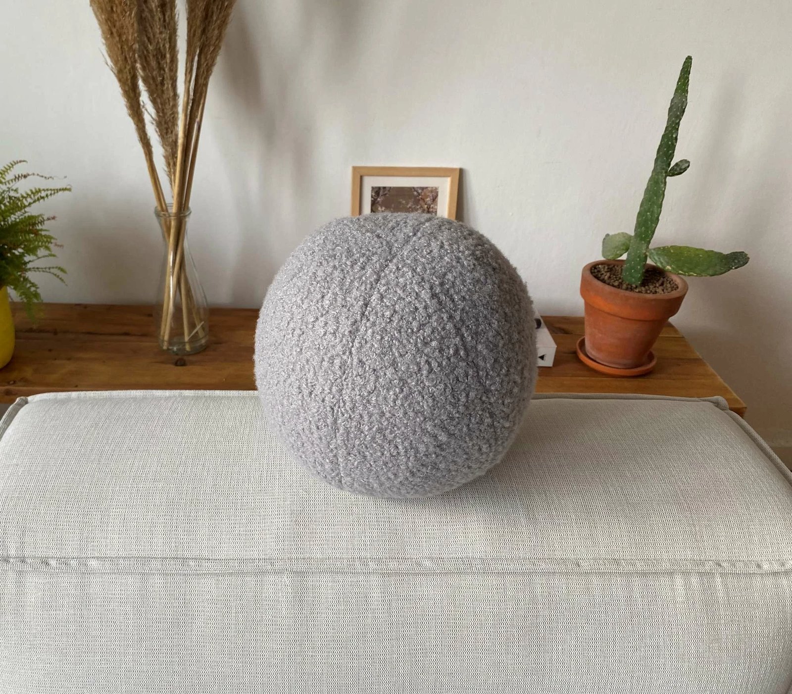 Jastëk dekorativ Evila Originals, Teddy Top 20, ngjyrë gri