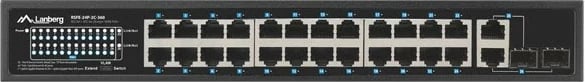 Switch LANBERG Lanberg switch, 24x 100Mb PoE+, 2x Combo, Rack 19" 360W