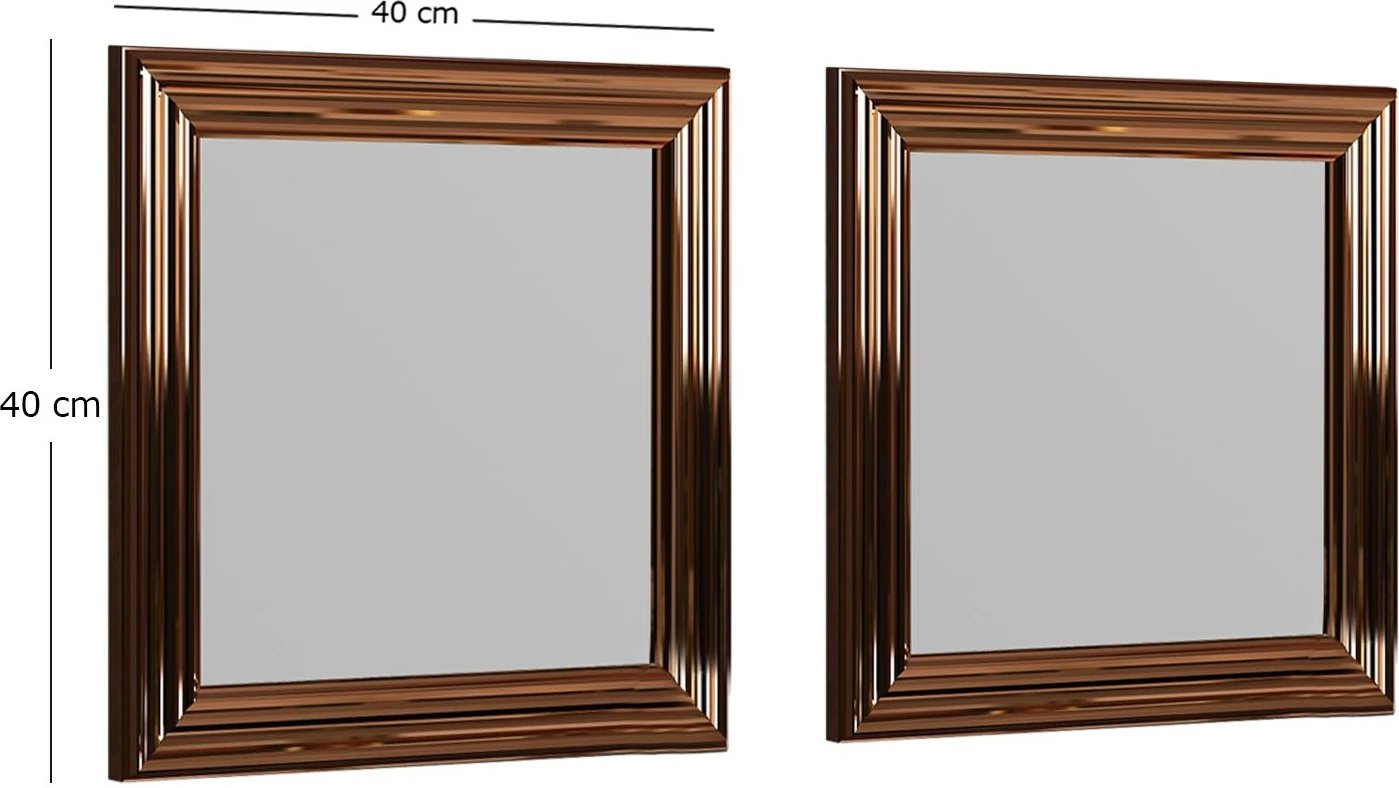 Set pasqyrash (2 copë), kornizë bronzi, Hanah Home, Bale