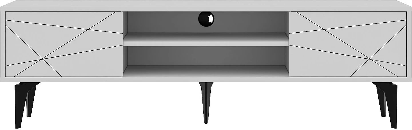 Komodë TV Skye Decor, Brendon, e bardhë