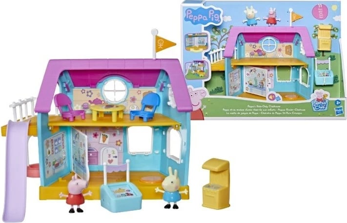 Shtëpi lojërash Hasbro Peppa Pig Playhouse F3556 me figurina, shumëngjyrëshe