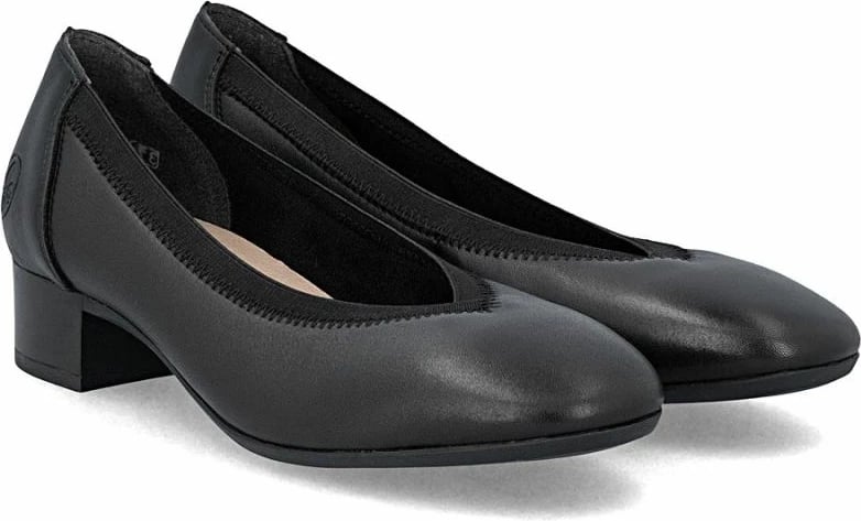 Këpucë lëkure për femra Rieker, të zeza