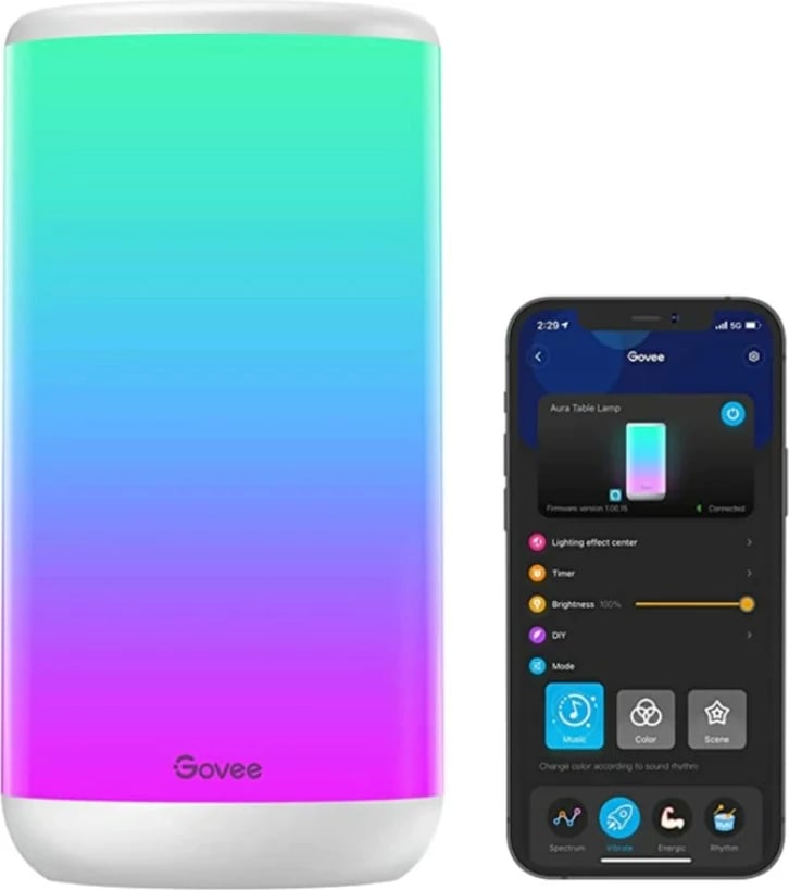 Llambë tavoline e mençur Govee Aura H60523D1, Wi-Fi, Multikolor, e bardhë