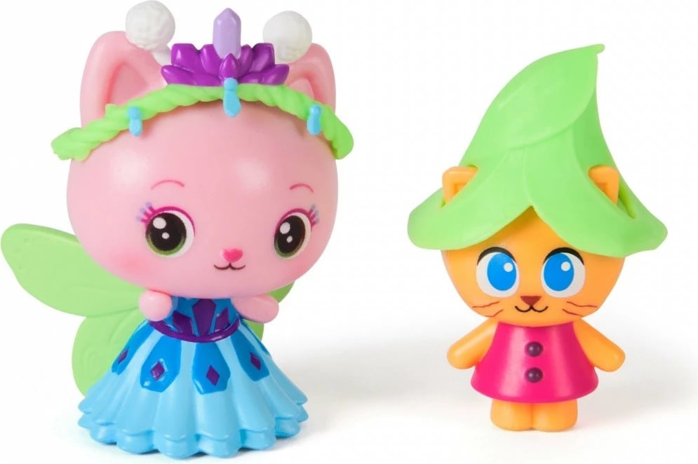 set figurina, Spin Master Gabby’s Dollhouse 6074330, Queen Kitty Fairy & Kitty Gnome, 2 copë, 5 cm, plastikë, Garden