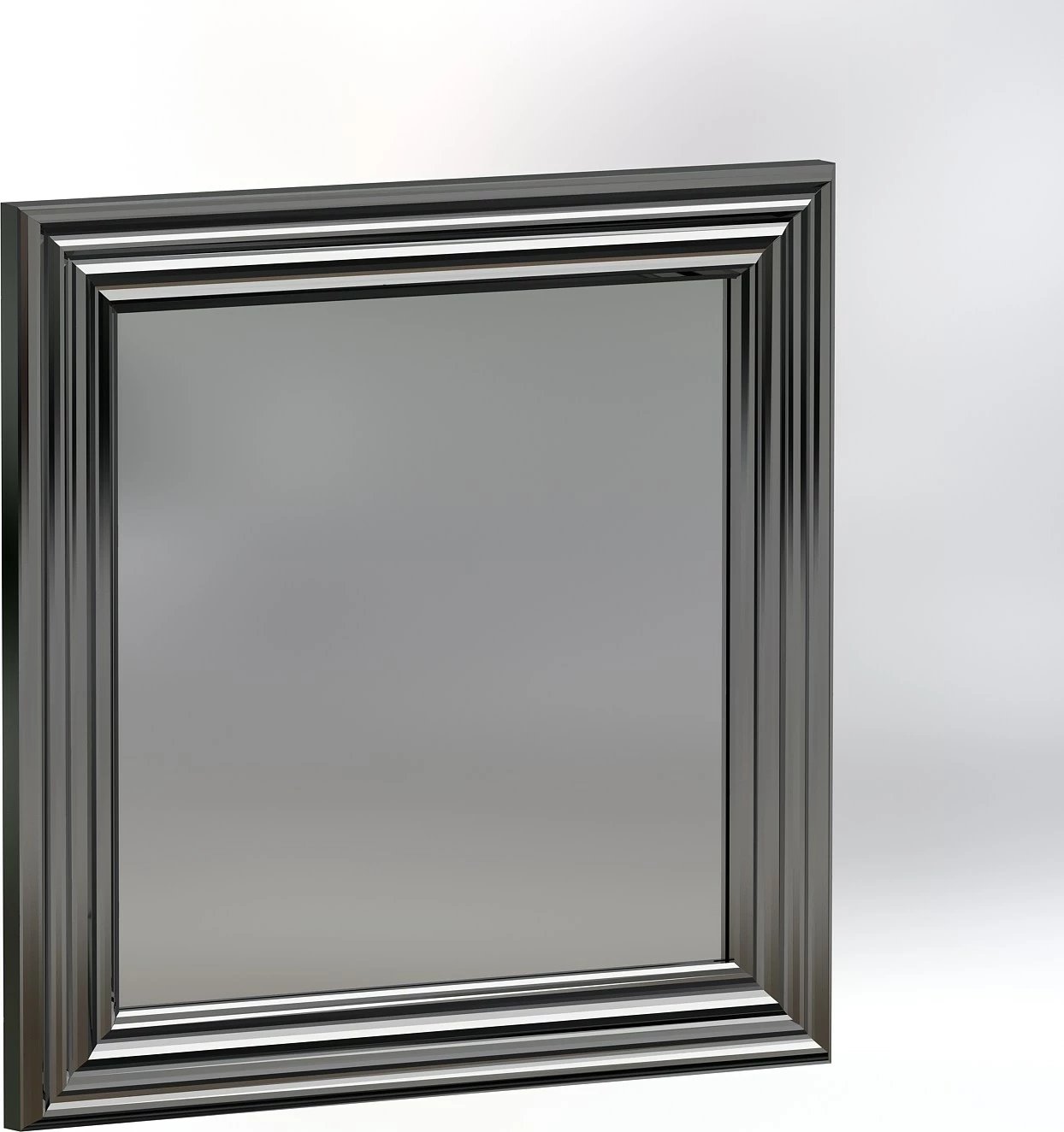 Set pasqyrash (4 copë), Hanah Home, Loza, ngjyrë argjendi