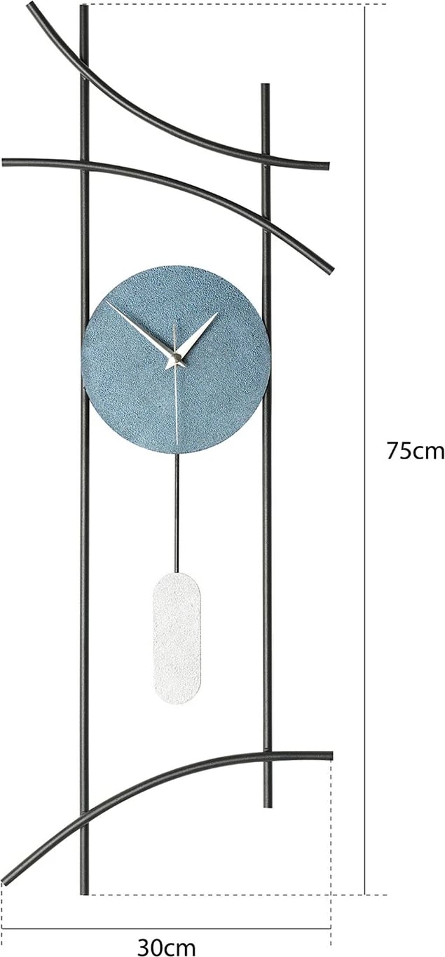 Orë muri dekorative metalike Wallity, Ken, blu-gri