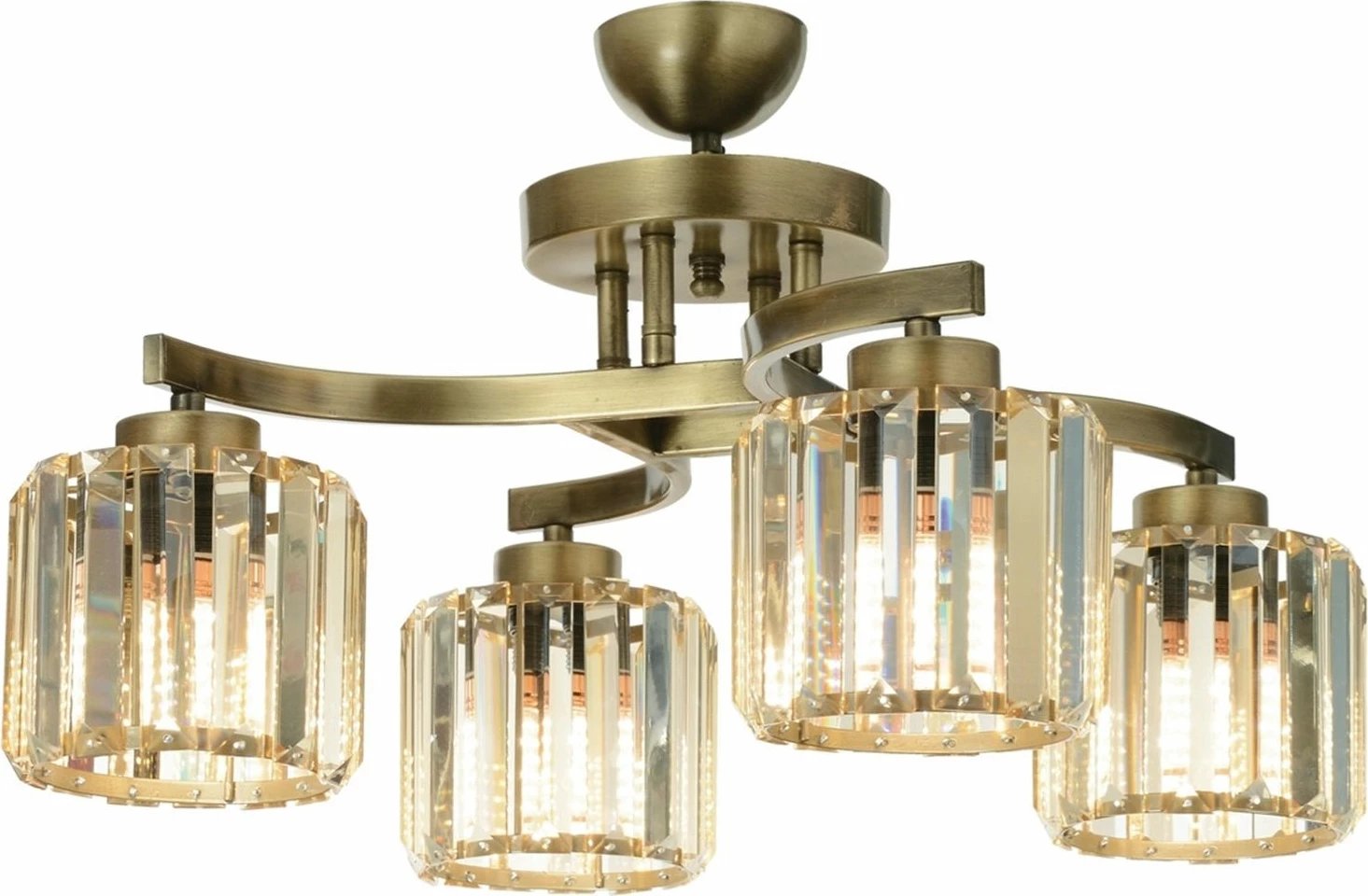 Llambadar vintage Opviq, AV-65229-4E, ngjyrë bakri, 4 llampa